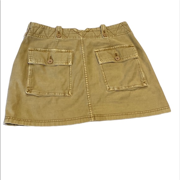 Free People High Waisted Military Style Light Brown Skirt Size 4 - Picture 3 of 8